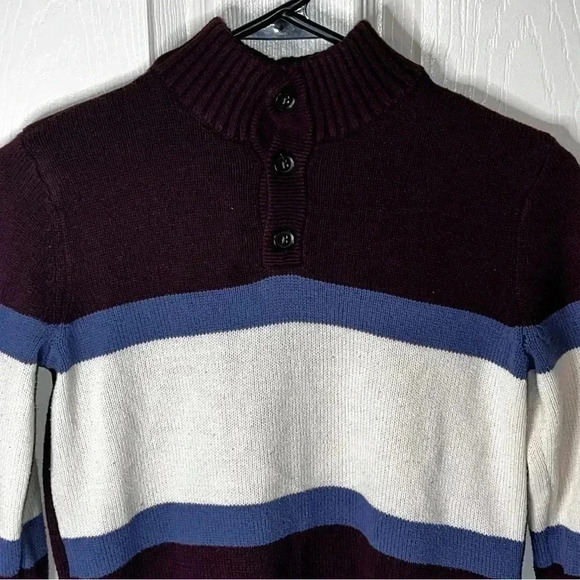 Sonoma Goods for Life Boy's Red/Blue Varsity Stripe Sweater Size 8 EUC - Picture 2 of 6